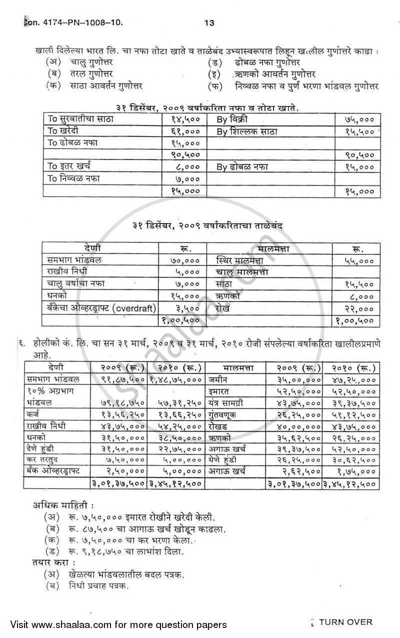 Financial Management 2010-2011 - B.Com. - 3rd Year (TYBcom) - University of Mumbai question paper with PDF download
