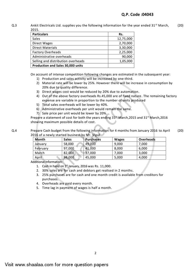 Financial Management 2017-2018 - B.Com. - 3rd Year (TYBcom) - University of Mumbai question paper with PDF download