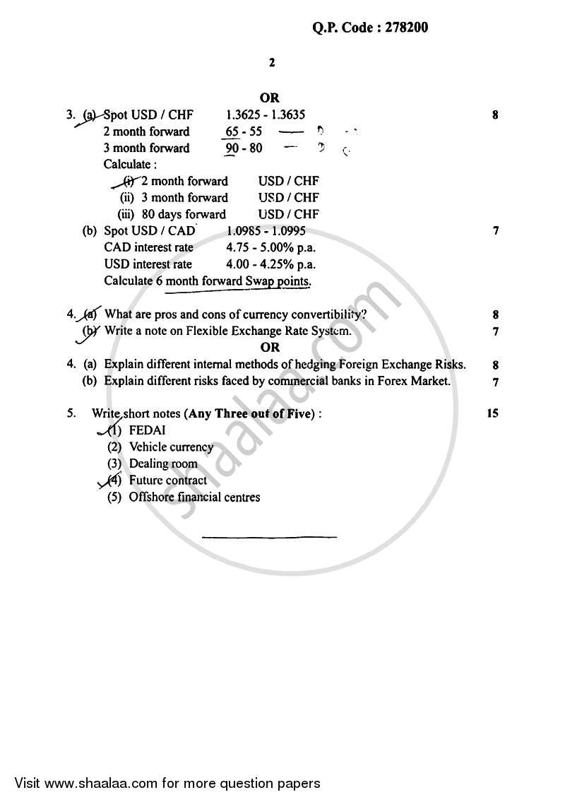 Foreign Exchange Markets 2016-2017 - B.Com. - Semester 5 (TYBFM) - University of Mumbai question paper with PDF download
