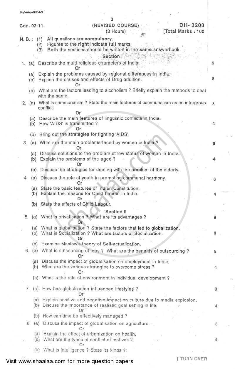Foundation Course 1 2010-2011 - B.Com. - 1st Year (FYBcom) - University of Mumbai question paper with PDF download