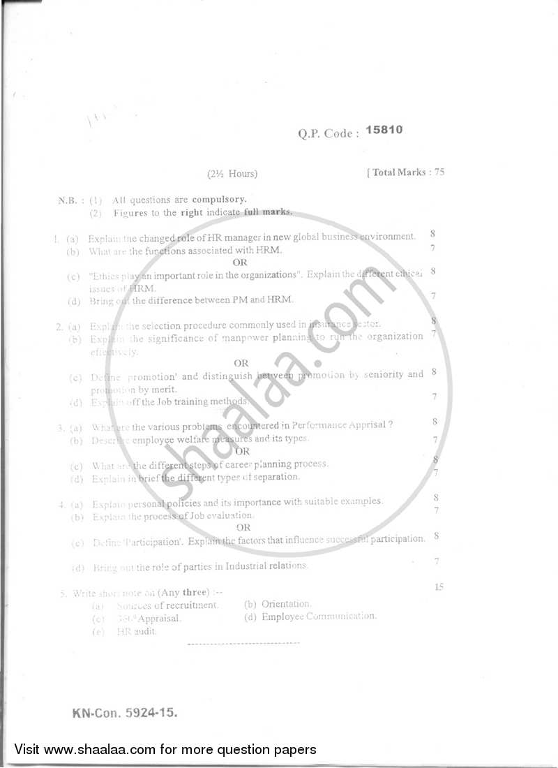 International Business 2014-2015 - B.Com. - Semester 6 (TYBBI) - University of Mumbai question paper with PDF download