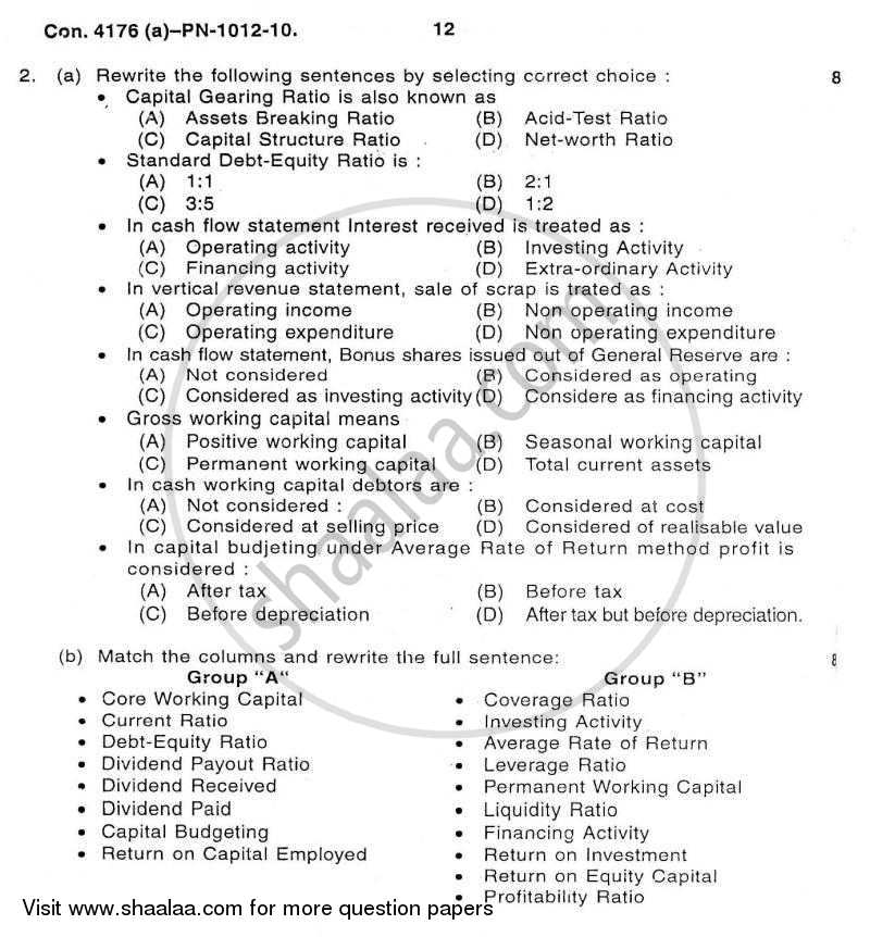 Introduction to Management Accounting and Introduction to Auditing (Financial Accounting and Auditing 5) 2010-2011 - B.Com. - 3rd Year (TYBcom) - University of Mumbai question paper with PDF download