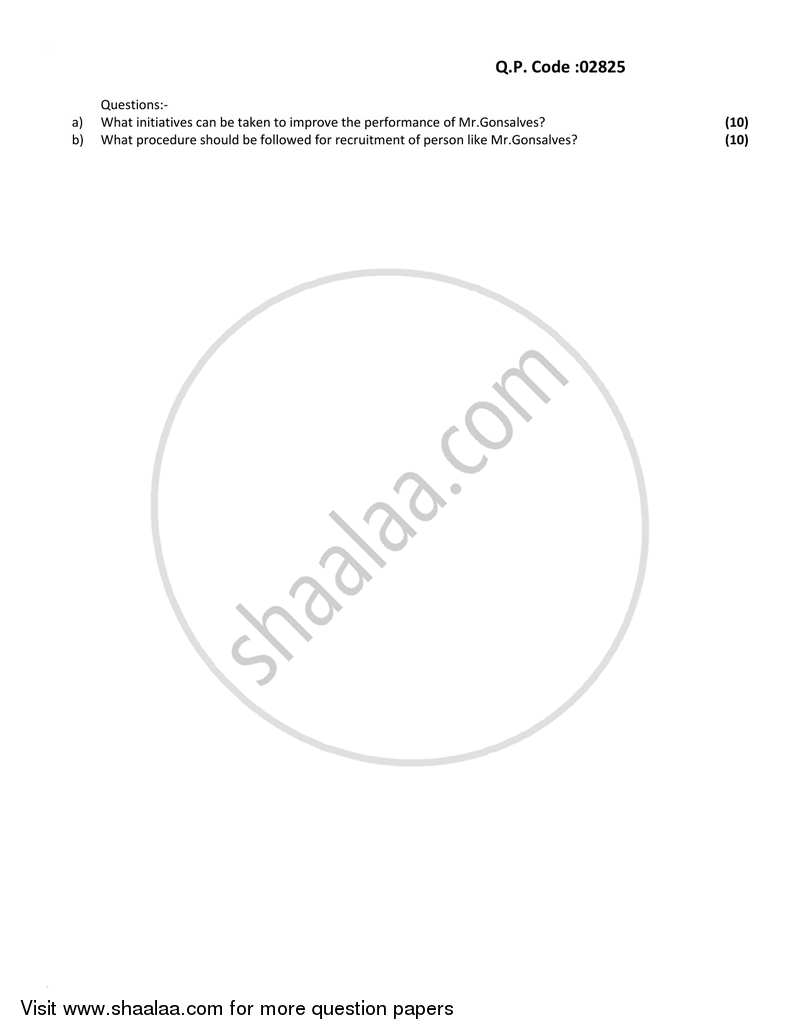 Management and Organizational Development 2017-2018 - B.Com. - 3rd Year (TYBcom) - University of Mumbai question paper with PDF download