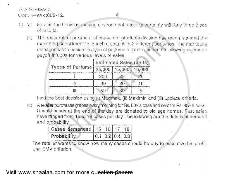Mathematical and Statistical Techniques 2011-2012 - B.Com. - 1st Year (FYBcom) - University of Mumbai question paper with PDF download