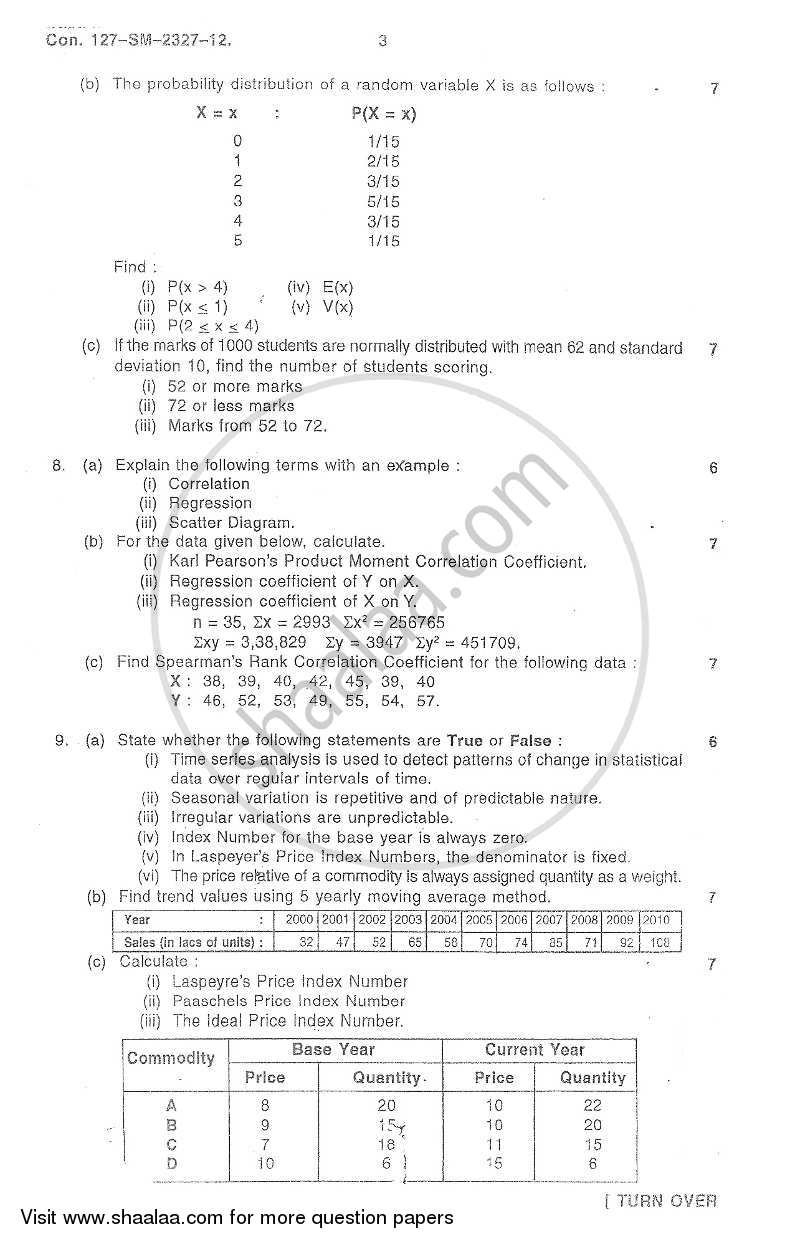 Mathematical and Statistical Techniques 2012-2013 - B.Com. - 1st Year (FYBcom) - University of Mumbai question paper with PDF download