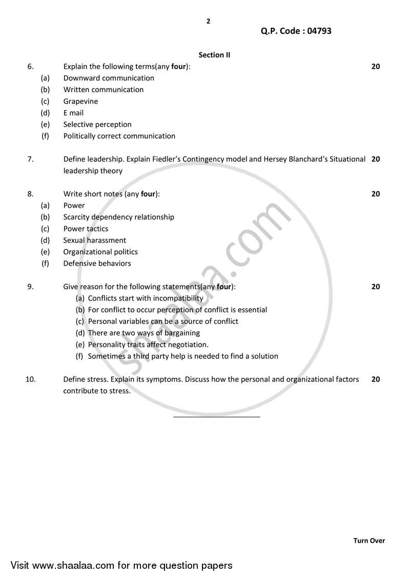 Psychology for Human Behaviour at Work 2017-2018 - B.Com. - 3rd Year (TYBcom) - University of Mumbai question paper with PDF download
