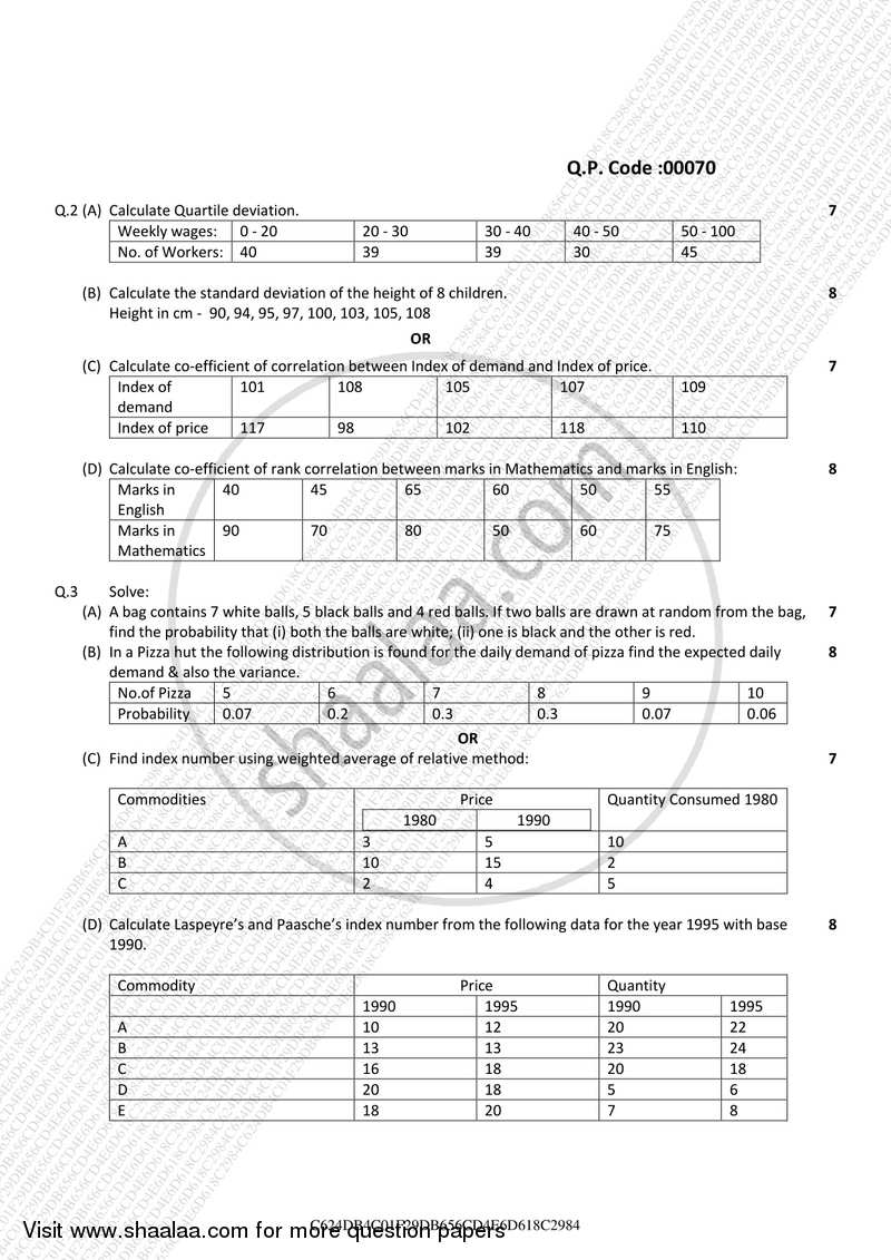 Qualitative Methods 1 2017-2018 - B.Com. - Semester 1 (FYBBI) - University of Mumbai question paper with PDF download