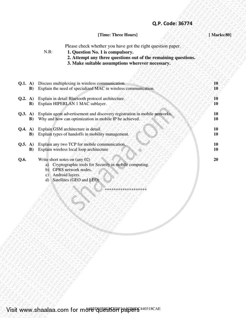Advance Computer Network 2017-2018 - B.E. - Semester 6 (TE Third Year) - University of Mumbai question paper with PDF download