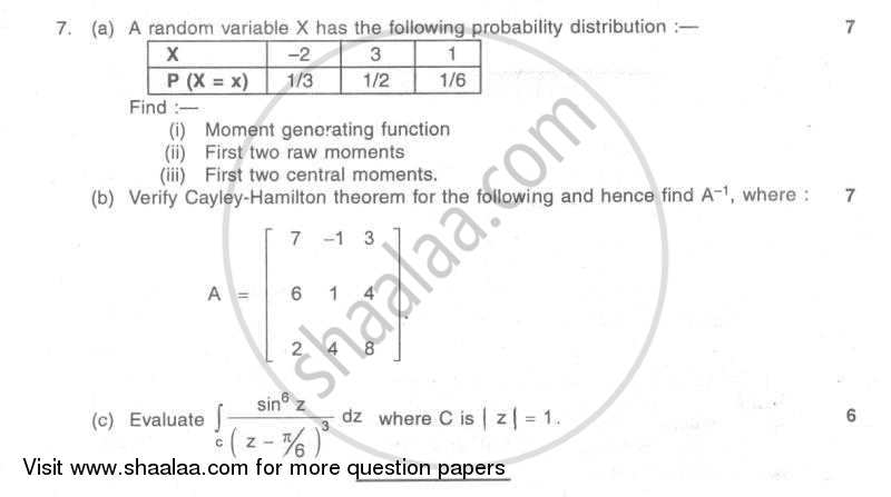 Advanced Engineering Mathematics 2009-2010 - B.E. - Semester 4 (SE Second Year) - University of Mumbai question paper with PDF download