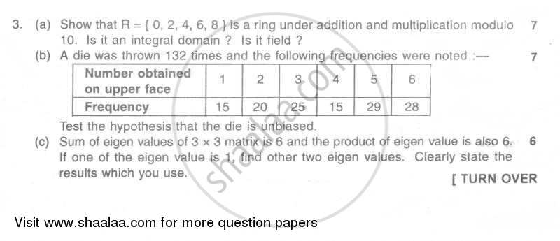 Advanced Engineering Mathematics 2009-2010 - B.E. - Semester 4 (SE Second Year) - University of Mumbai question paper with PDF download
