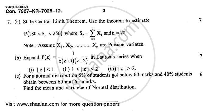 Advanced Engineering Mathematics 2012-2013 - B.E. - Semester 4 (SE Second Year) - University of Mumbai question paper with PDF download