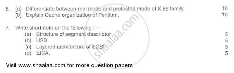 Advanced Microprocessor 2011-2012 - B.E. - Semester 6 (TE Third Year) - University of Mumbai question paper with PDF download
