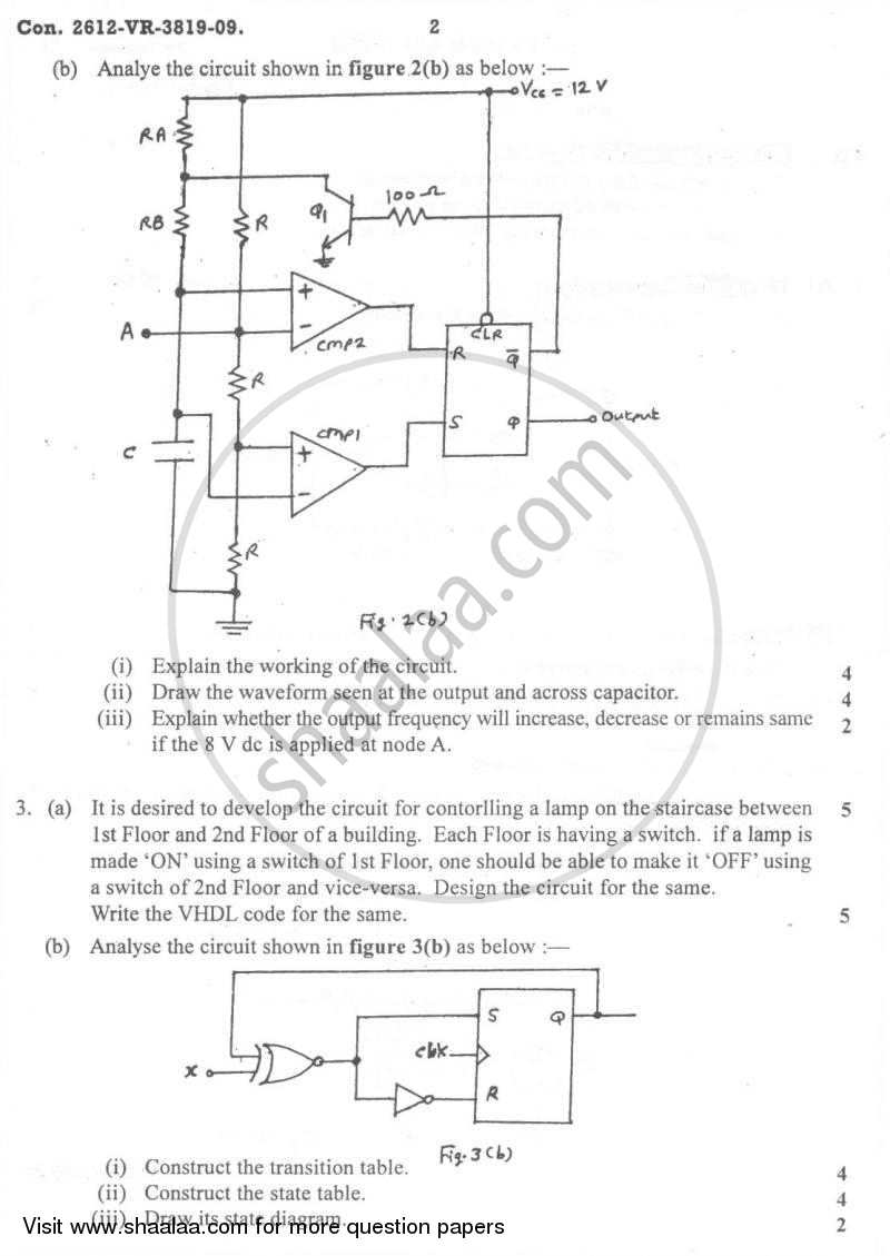 Analog and Digital Ic Design and Application 2008-2009 - B.E. - Semester 4 (SE Second Year) - University of Mumbai question paper with PDF download