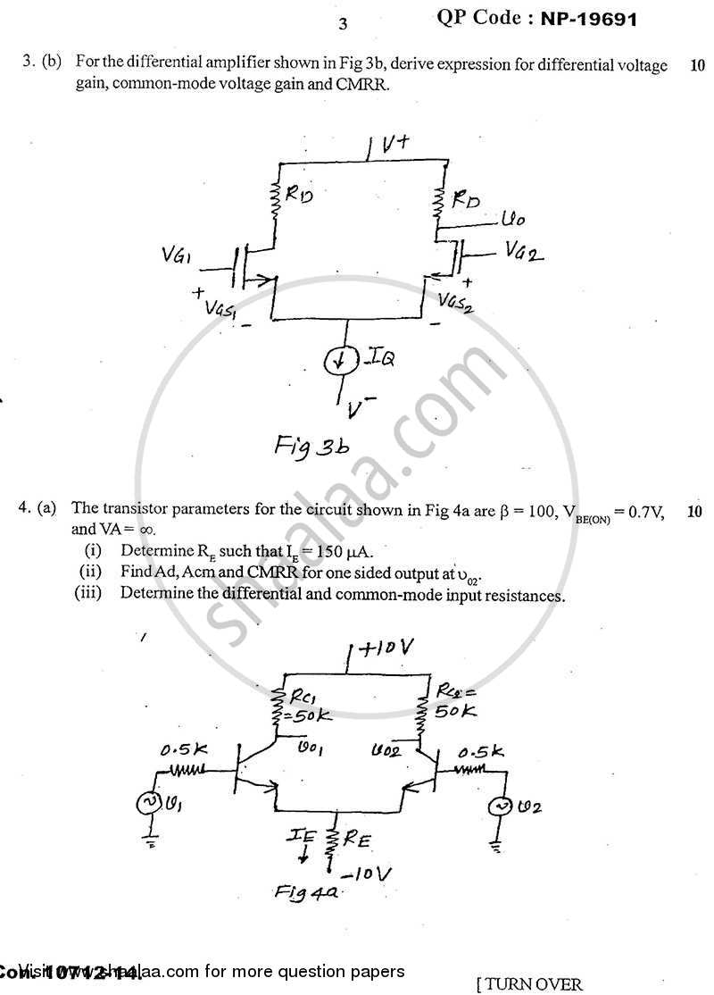 Analog Electronics -2 2013-2014 - B.E. - Semester 4 (SE Second Year) - University of Mumbai question paper with PDF download