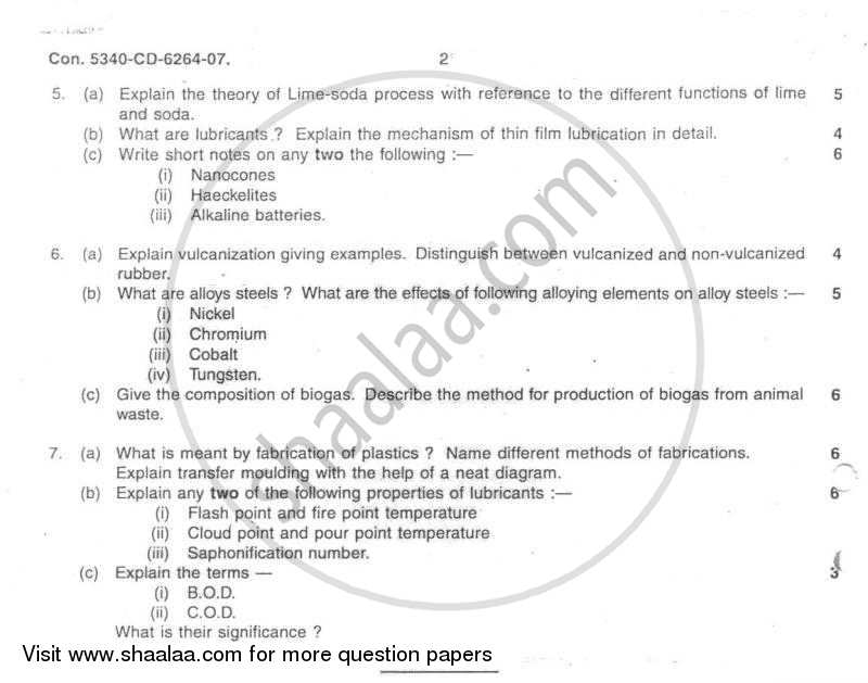 Applied Chemistry 1 2007-2008 - B.E. - Semester 1 (FE First Year) - University of Mumbai question paper with PDF download