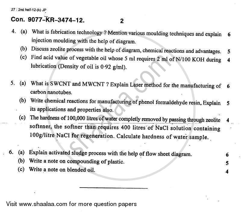 Applied Chemistry 1 2012-2013 - B.E. - Semester 1 (FE First Year) - University of Mumbai question paper with PDF download