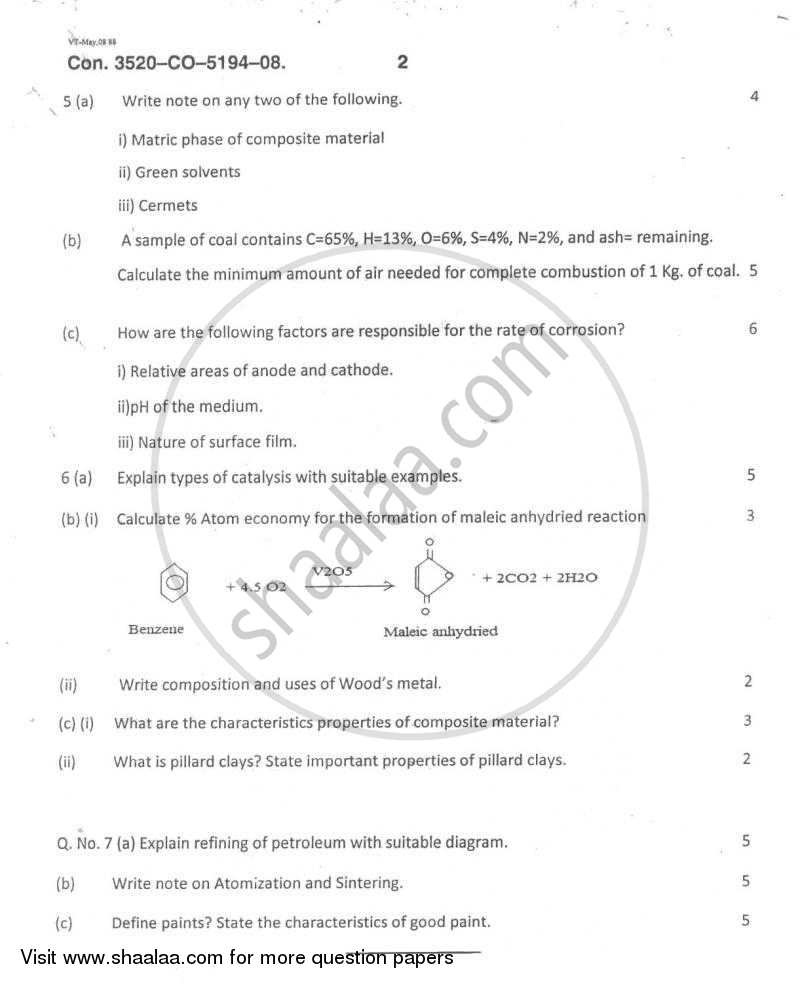 Applied Chemistry 2 2007-2008 - B.E. - Semester 2 (FE First Year) - University of Mumbai question paper with PDF download