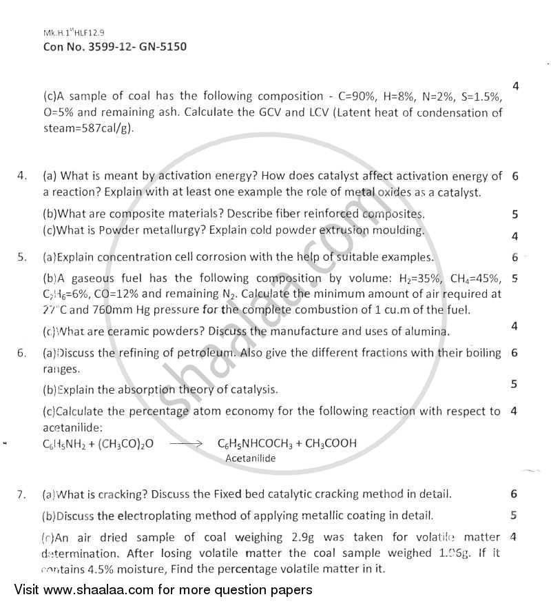 Applied Chemistry 2 2011-2012 - B.E. - Semester 2 (FE First Year) - University of Mumbai question paper with PDF download