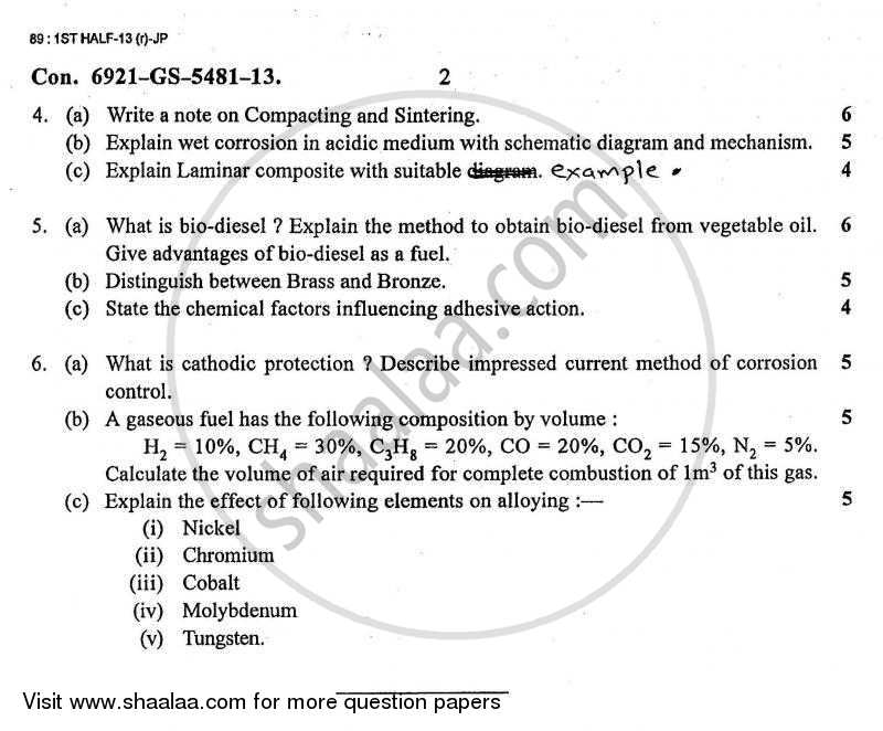 Applied Chemistry 2 2012-2013 - B.E. - Semester 2 (FE First Year) - University of Mumbai question paper with PDF download