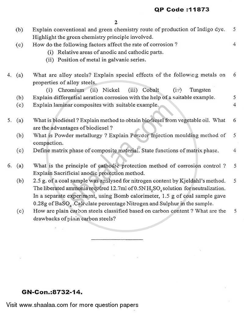 Applied Chemistry 2 2014-2015 - B.E. - Semester 2 (FE First Year) - University of Mumbai question paper with PDF download