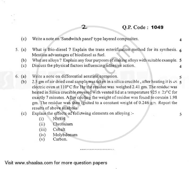 Applied Chemistry 2 2014-2015 - B.E. - Semester 2 (FE First Year) - University of Mumbai question paper with PDF download