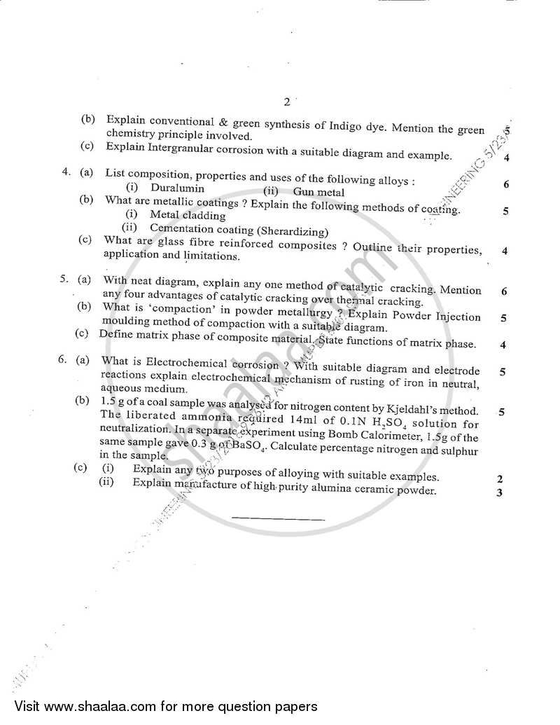 Applied Chemistry 2 2015-2016 - B.E. - Semester 2 (FE First Year) - University of Mumbai question paper with PDF download