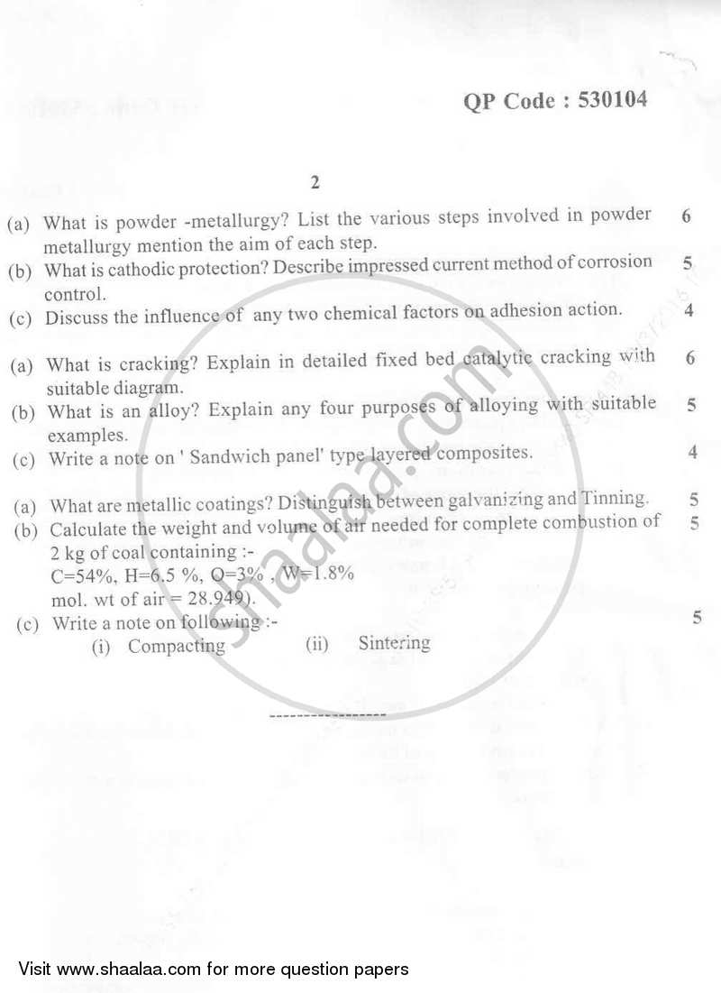 Applied Chemistry 2 2016-2017 - B.E. - Semester 2 (FE First Year) - University of Mumbai question paper with PDF download