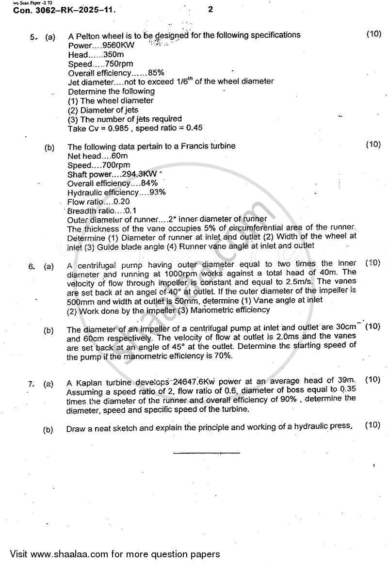 Applied Hydraulics 1 2010-2011 - B.E. - Semester 5 (TE Third Year) - University of Mumbai question paper with PDF download