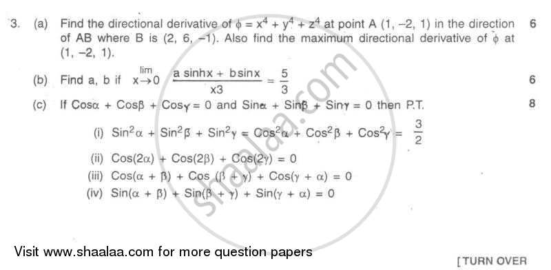 Applied Mathematics 1 2008-2009 - B.E. - Semester 1 (FE First Year) - University of Mumbai question paper with PDF download