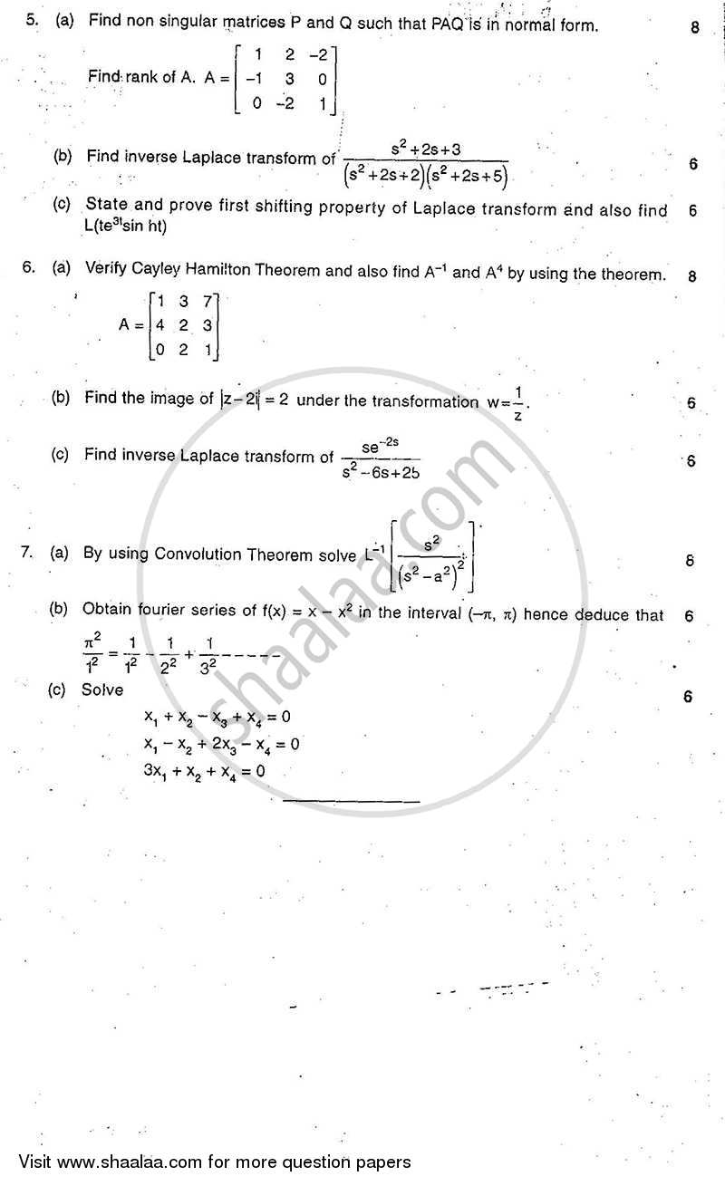Applied Mathematics 3 2010-2011 - B.E. - Semester 3 (SE Second Year) - University of Mumbai question paper with PDF download