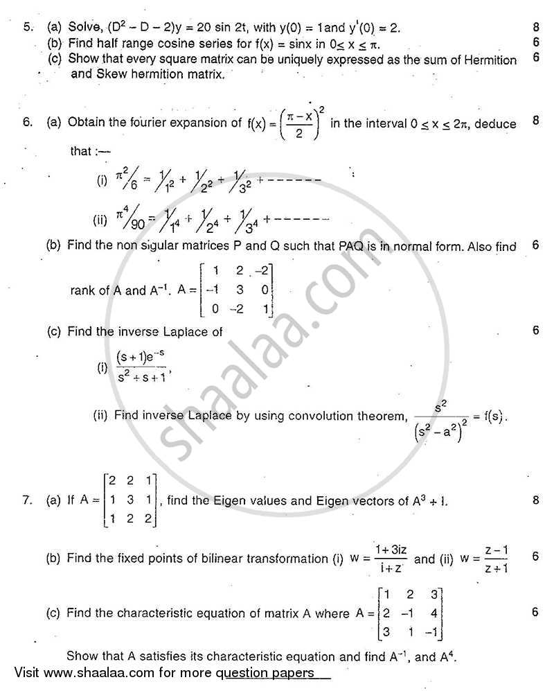 Applied Mathematics 3 2011-2012 - B.E. - Semester 3 (SE Second Year) - University of Mumbai question paper with PDF download