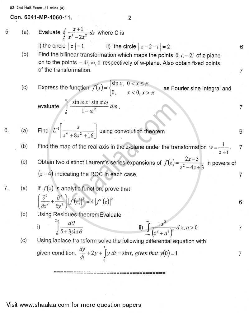 Applied Mathematics 3 2010-2011 - B.E. - Semester 3 (SE Second Year) - University of Mumbai question paper with PDF download