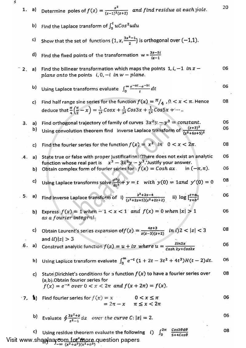 Applied Mathematics 3 2010-2011 - B.E. - Semester 3 (SE Second Year) - University of Mumbai question paper with PDF download