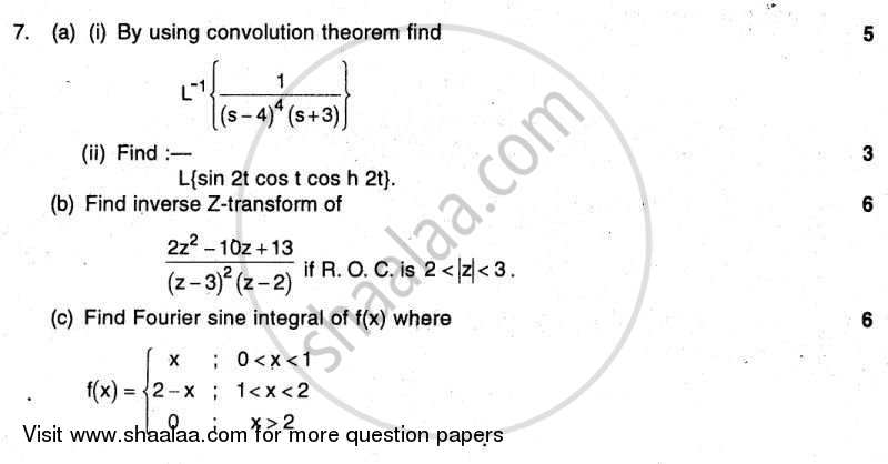 Applied Mathematics 3 2011-2012 - B.E. - Semester 3 (SE Second Year) - University of Mumbai question paper with PDF download