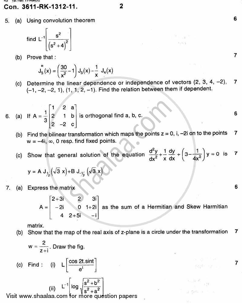 Applied Mathematics 3 2010-2011 - B.E. - Semester 3 (SE Second Year) - University of Mumbai question paper with PDF download