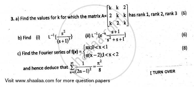 Applied Mathematics 3 2010-2011 - B.E. - Semester 3 (SE Second Year) - University of Mumbai question paper with PDF download