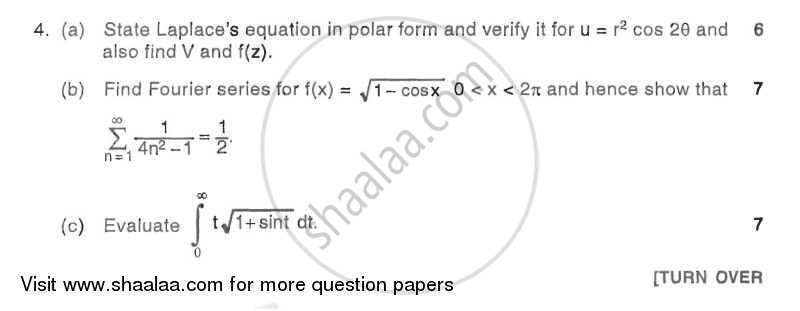 Applied Mathematics 3 2011-2012 - B.E. - Semester 3 (SE Second Year) - University of Mumbai question paper with PDF download