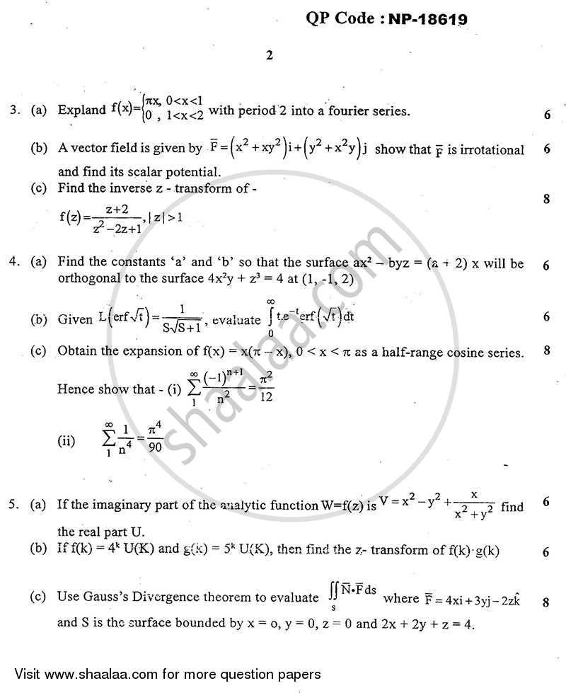 Applied Mathematics 3 2013-2014 - B.E. - Semester 3 (SE Second Year) - University of Mumbai question paper with PDF download