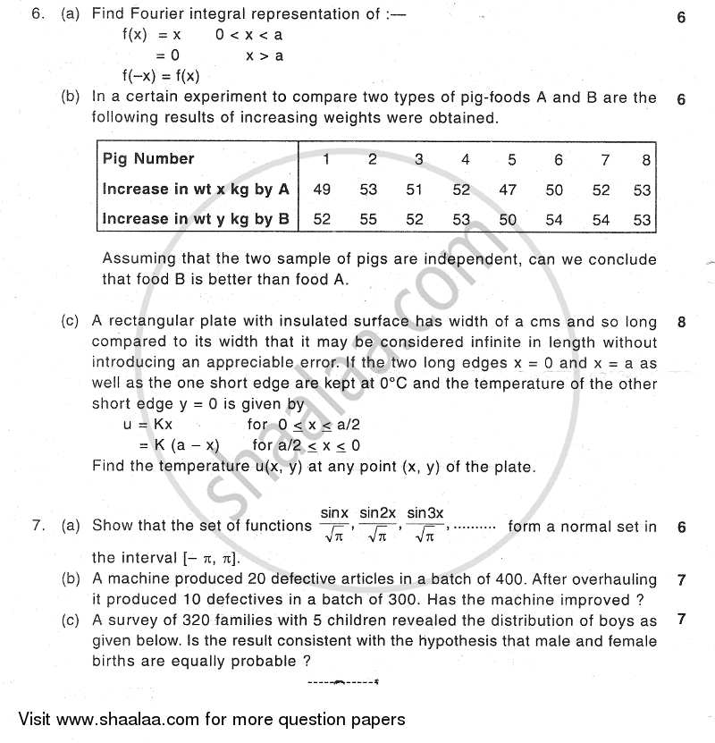 Applied Mathematics 4 2010-2011 - B.E. - Semester 4 (SE Second Year) - University of Mumbai question paper with PDF download