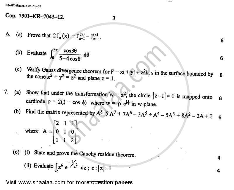 Applied Mathematics 4 2012-2013 - B.E. - Semester 4 (SE Second Year) - University of Mumbai question paper with PDF download