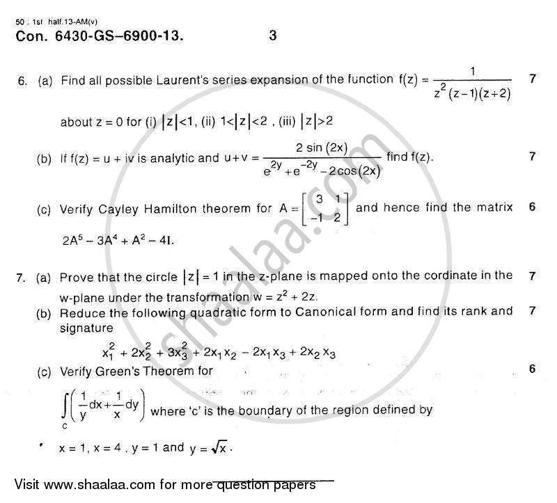 Applied Mathematics 4 2012-2013 - B.E. - Semester 4 (SE Second Year) - University of Mumbai question paper with PDF download