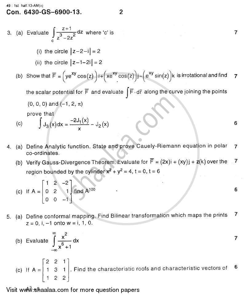 Applied Mathematics 4 2012-2013 - B.E. - Semester 4 (SE Second Year) - University of Mumbai question paper with PDF download