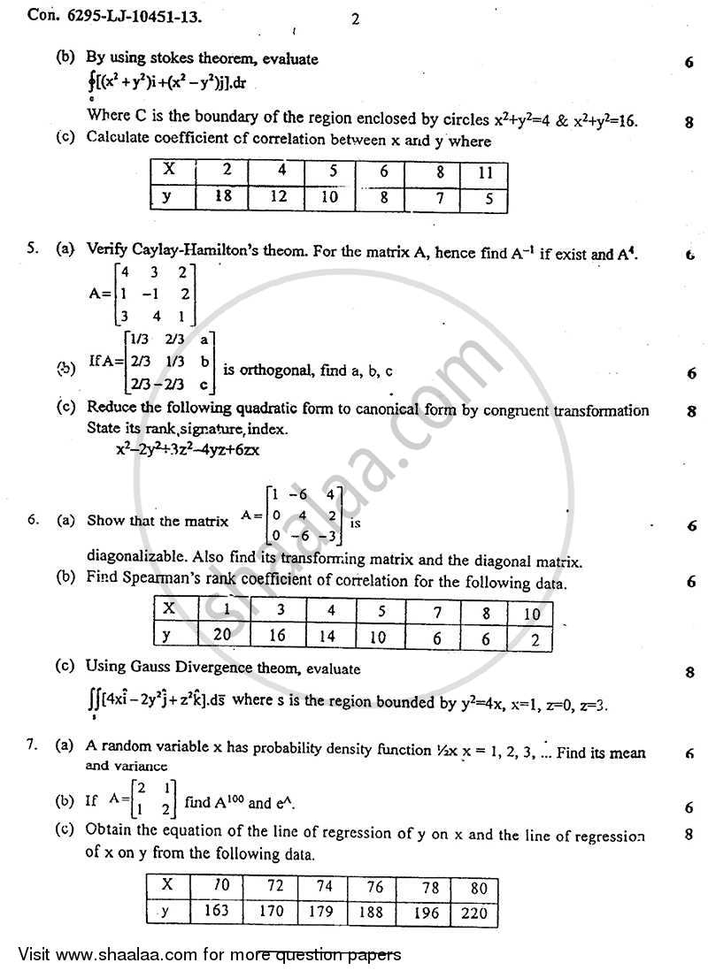 Applied Mathematics 4 2013-2014 - B.E. - Semester 4 (SE Second Year) - University of Mumbai question paper with PDF download