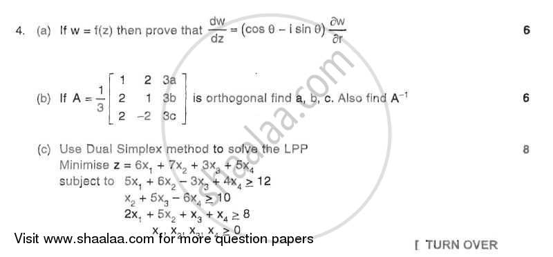 Applied Mathematics 4 2011-2012 - B.E. - Semester 4 (SE Second Year) - University of Mumbai question paper with PDF download
