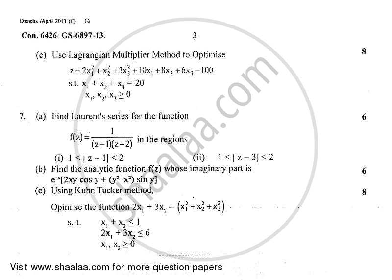 Applied Mathematics 4 2012-2013 - B.E. - Semester 4 (SE Second Year) - University of Mumbai question paper with PDF download