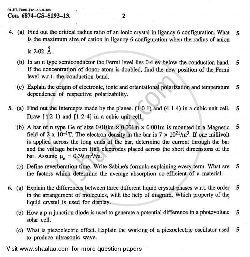 Applied Physics 1 2012-2013 - B.E. - Semester 1 (FE First Year) - University of Mumbai question paper with PDF download