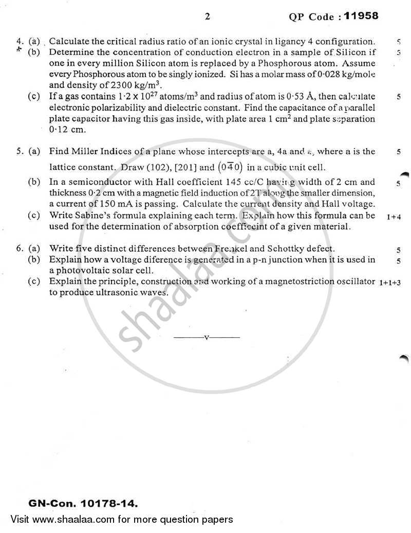 Applied Physics 1 2014-2015 - B.E. - Semester 1 (FE First Year) - University of Mumbai question paper with PDF download