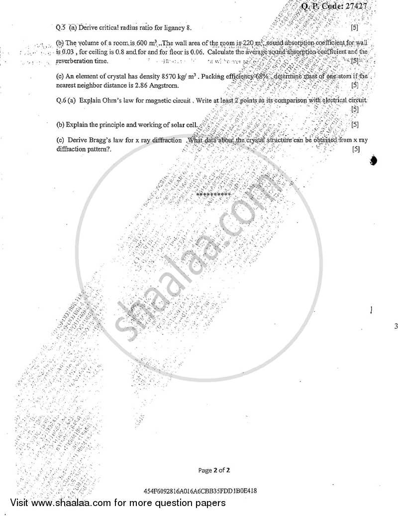 Applied Physics 1 2017-2018 - B.E. - Semester 1 (FE First Year) - University of Mumbai question paper with PDF download