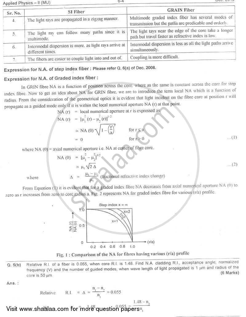 Applied Physics 2 2010-2011 - B.E. - Semester 2 (FE First Year) - University of Mumbai question paper with PDF download