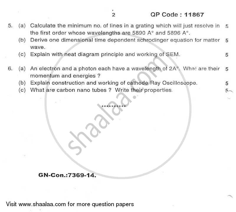 Applied Physics 2 2014-2015 - B.E. - Semester 2 (FE First Year) - University of Mumbai question paper with PDF download